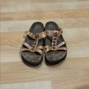 Birkenstock Women's Sandals in Shimmering Gold